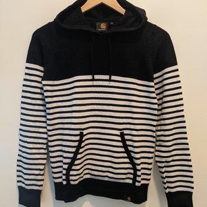 Carhartt Black stripes cotton hoody sweater XS